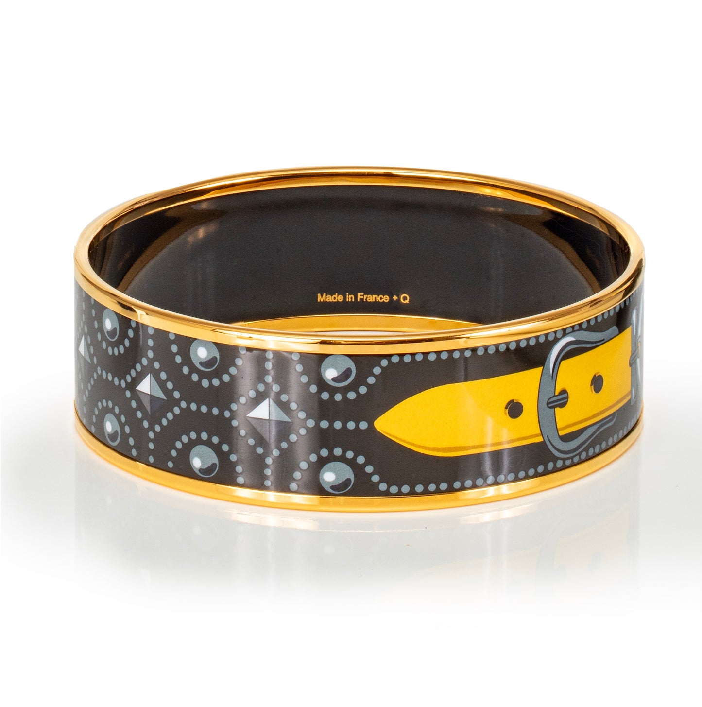 Hermes Bracelet Colliers de Chiens - EGP - 65-20mm Black Grey Yellow - NWOTS - 2311191805