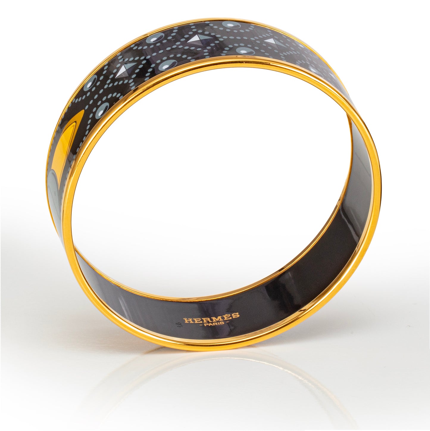 Hermes Bracelet Colliers de Chiens - EGP - 65-20mm Black Grey Yellow - NWOTS - 2311191805
