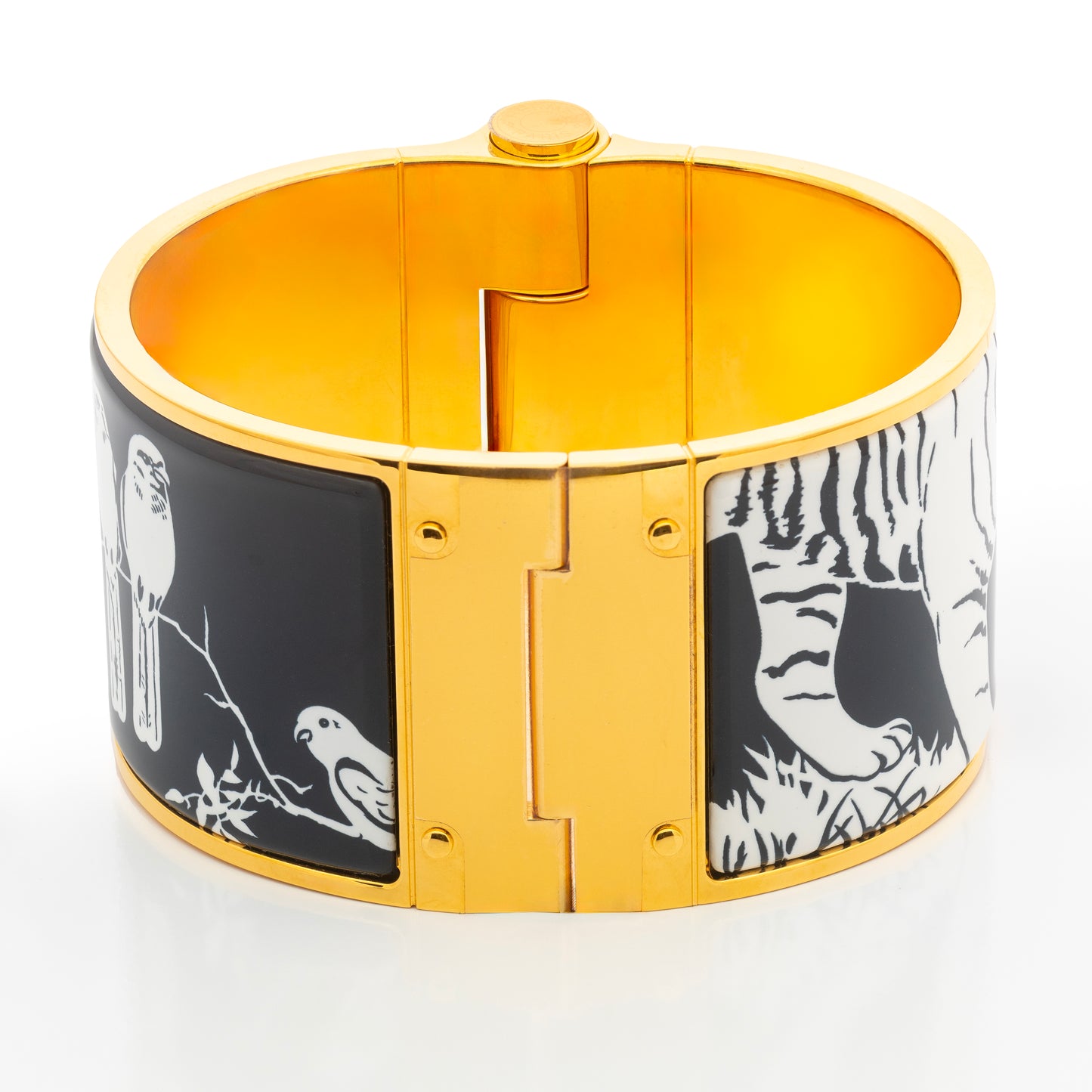 Hermes Bracelet Tendresse Feline Tattoo - EGP - White Black - New