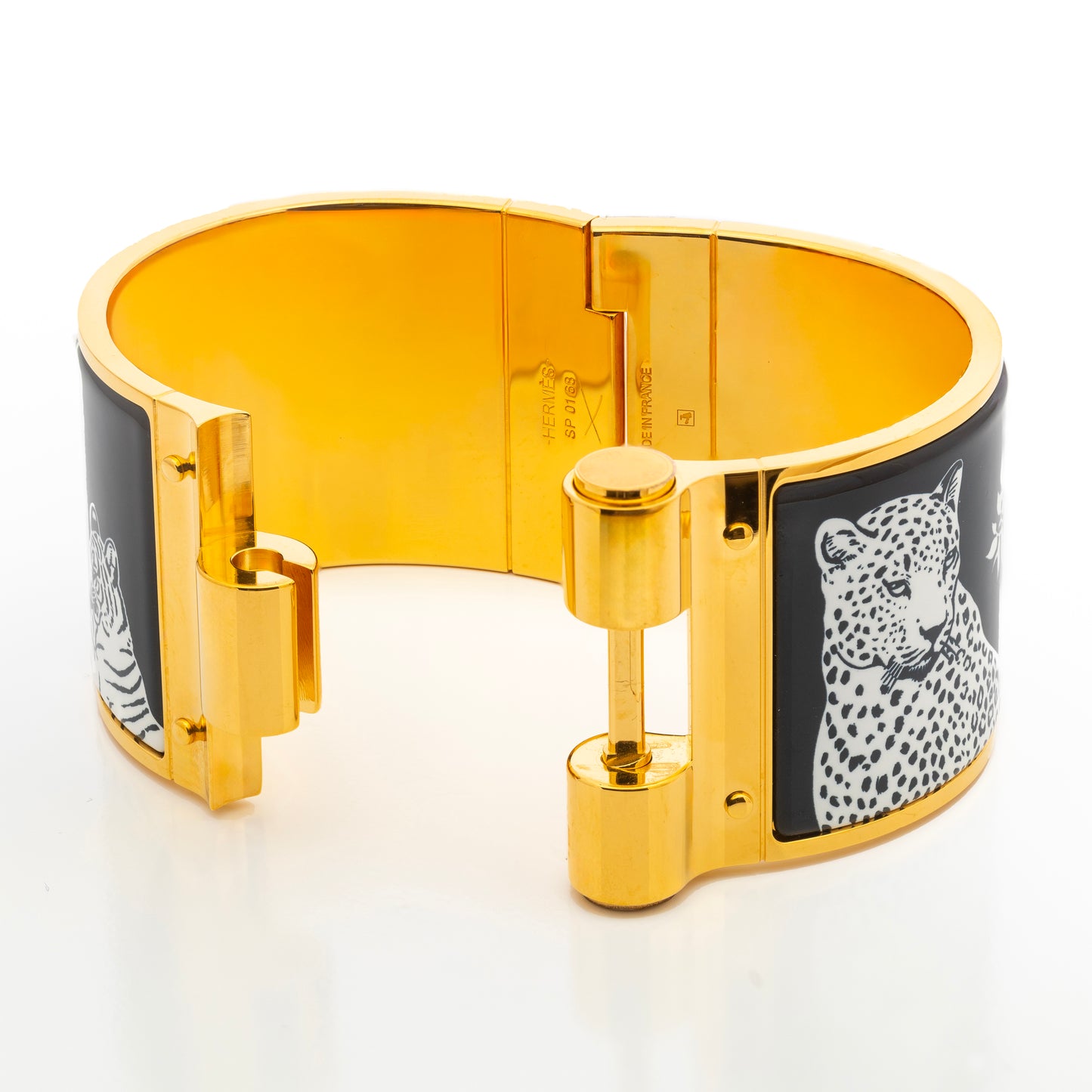 Hermes Bracelet Tendresse Feline Tattoo - EGP - White Black - New