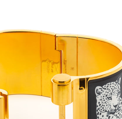 Hermes Bracelet Tendresse Feline Tattoo - EGP - White Black - New