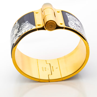 Hermes Bracelet Tendresse Feline Tattoo - EGP - White Black - New