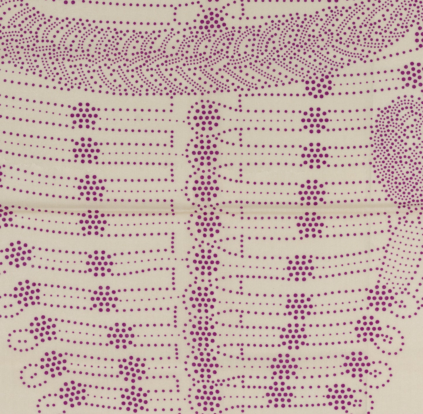Hermès Shawl Brandebourgs Points - CS140 - Blanc Mauve Bleu - NWSTS - 2606131637