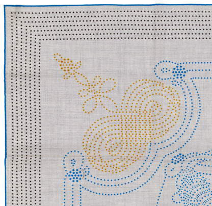 Hermès Shawl Brandebourgs Points - CS140 - Gris Chine Bleu Noir - NWSTS - 2606131632