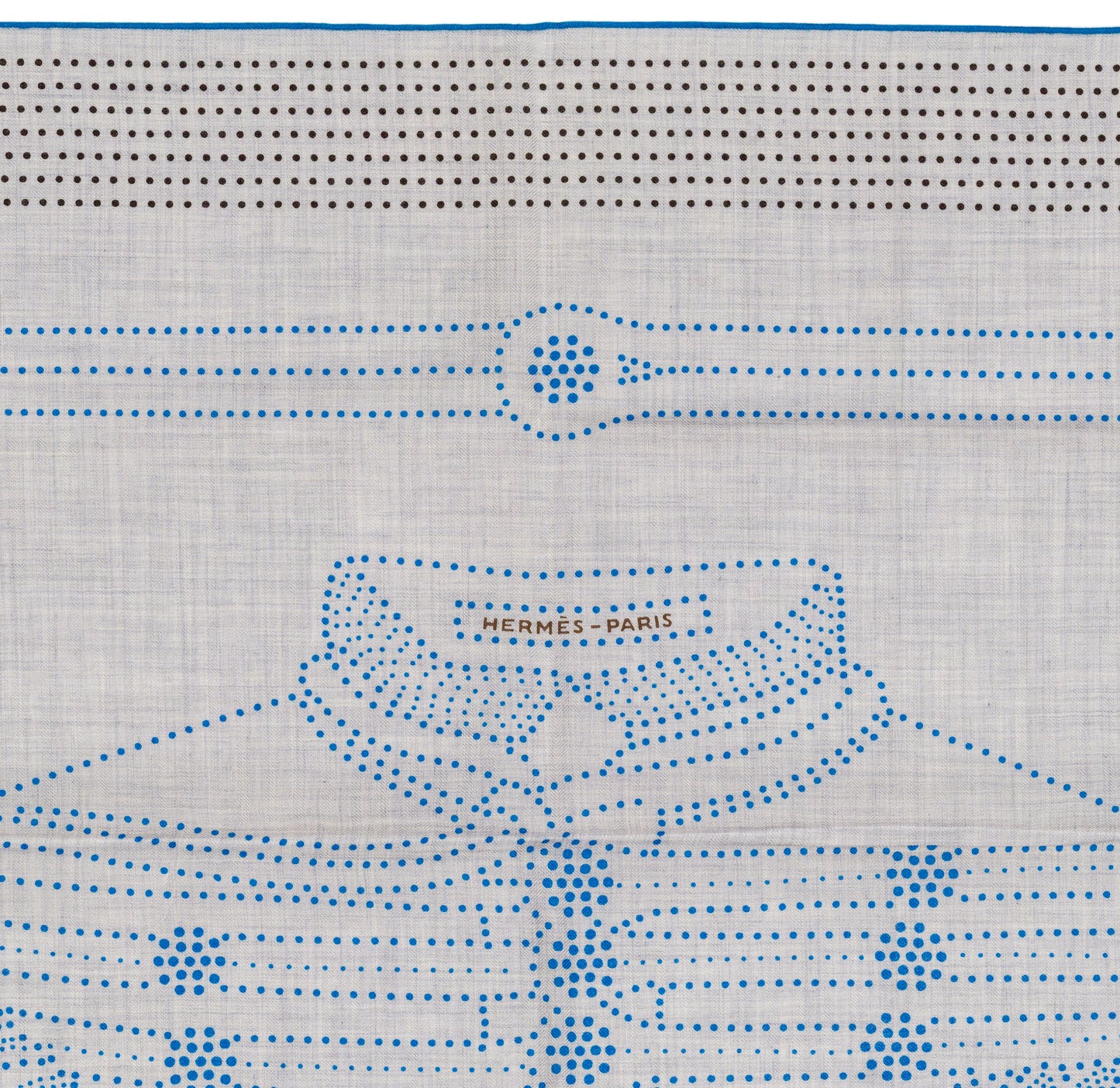 Hermès Shawl Brandebourgs Points - CS140 - Gris Chine Bleu Noir - NWSTS - 2606131632