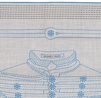 Hermès Shawl Brandebourgs Points - CS140 - Gris Chine Bleu Noir - NWSTS - 2606131632