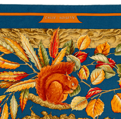 Hermes Scarf Casse Noisette – Bleu pétrole Marron Vert – Mint Care Tag