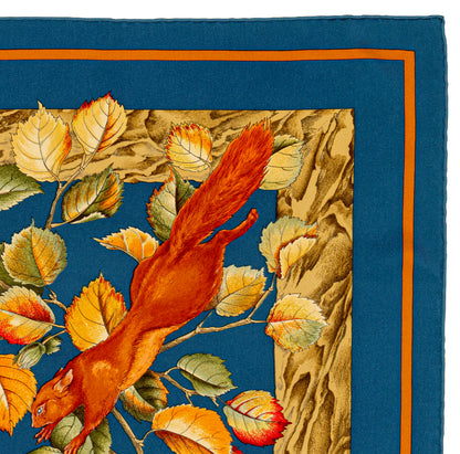Hermes Scarf Casse Noisette – Bleu pétrole Marron Vert – Mint Care Tag