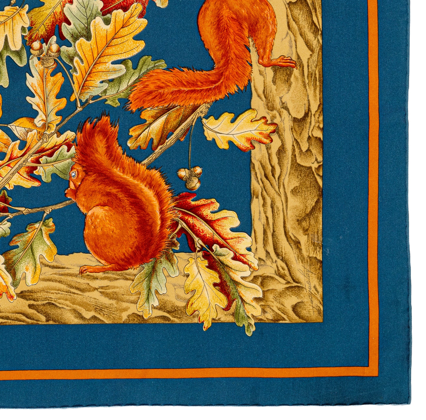 Hermes Scarf Casse Noisette – Bleu pétrole Marron Vert – Mint Care Tag