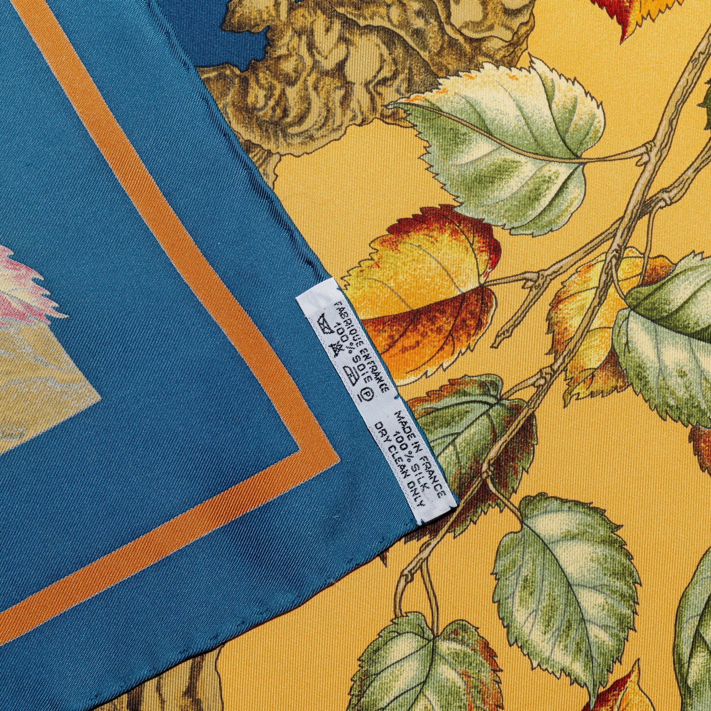 Hermes Scarf Casse Noisette – Bleu pétrole Marron Vert – Mint Care Tag