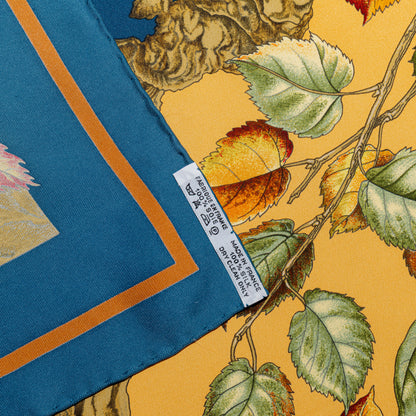 Hermes Scarf Casse Noisette – Bleu pétrole Marron Vert – Mint Care Tag