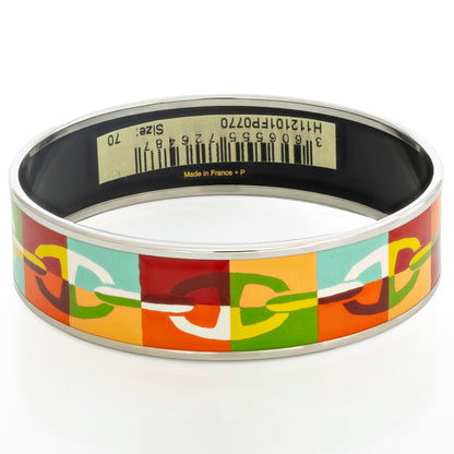 Hermes Bracelet Chaine D Ancre Optique - ESP - 70-20mm - Red Blue Green New