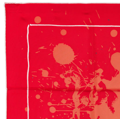 Hermes Silk Scarf Cheval Surprise – White Red – NWCTS – 1912112120