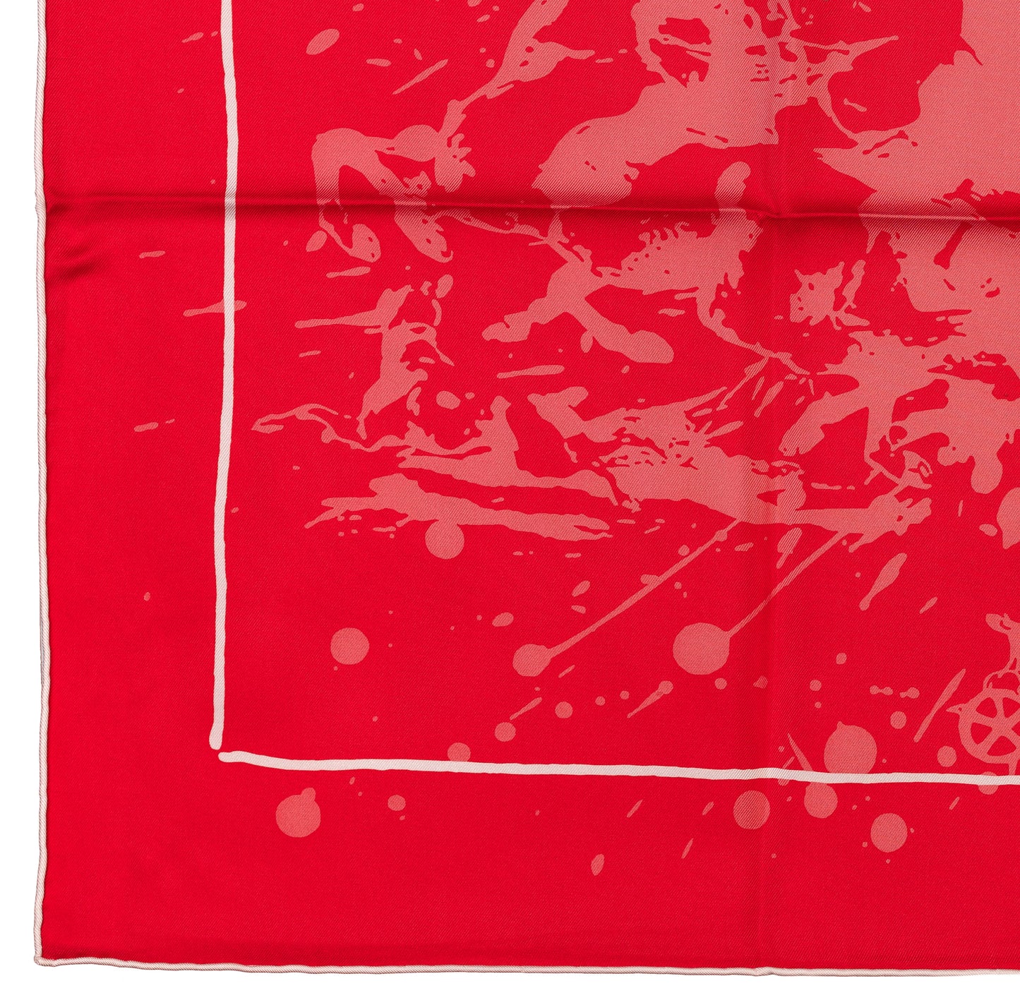 Hermes Silk Scarf Cheval Surprise – White Red – NWCTS – 1912112120