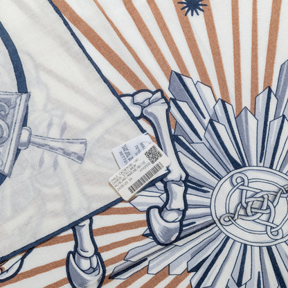 Hermès Shawl Chorus Stellarum - CS140 - Blanc Marine Beige - New Store Tag