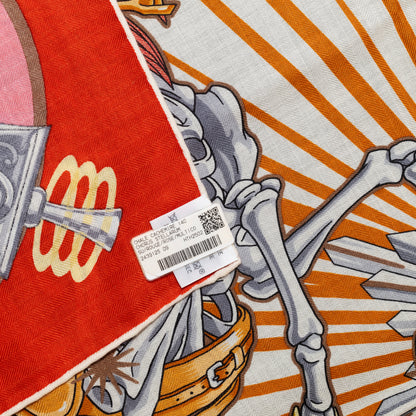 Hermès Shawl Chorus Stellarum - CS140 - Rouge Rose Multicolour - New Store Tag