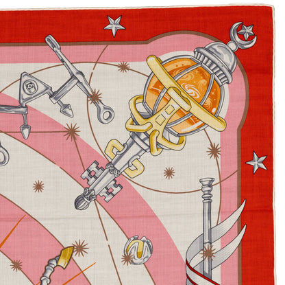 Hermès Shawl Chorus Stellarum - CS140 - Rouge Rose Multicolour - New Store Tag