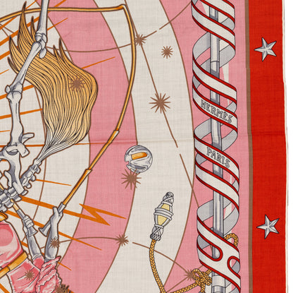 Hermès Shawl Chorus Stellarum - CS140 - Rouge Rose Multicolour - New Store Tag