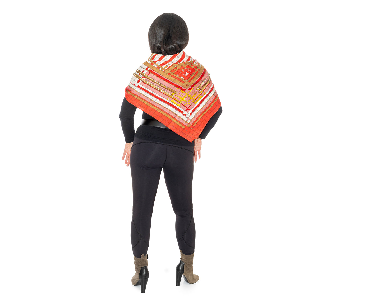 Hermès Coaching Deja Vu - CS140 - Orange Blanc Beige Dore - New With Care Tag