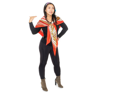 Hermès Coaching Deja Vu - CS140 - Orange Blanc Beige Dore - New With Care Tag