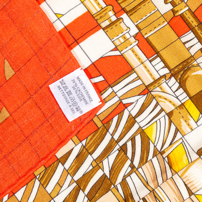 Hermès Coaching Deja Vu - CS140 - Orange Blanc Beige Dore - New With Care Tag