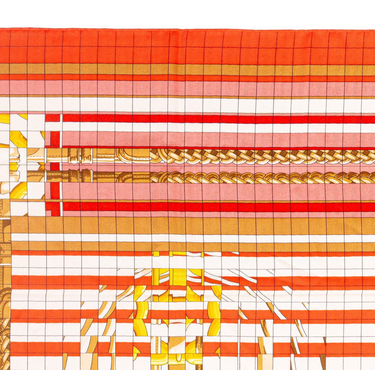 Hermès Coaching Deja Vu - CS140 - Orange Blanc Beige Dore - New With Care Tag