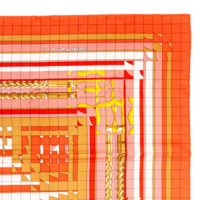 Hermès Coaching Deja Vu - CS140 - Orange Blanc Beige Dore - New With Care Tag