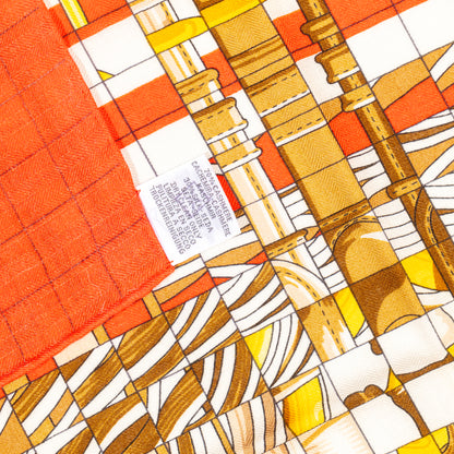 Hermès Coaching Deja Vu - CS140 - Orange Blanc Beige Dore - New With Care Tag