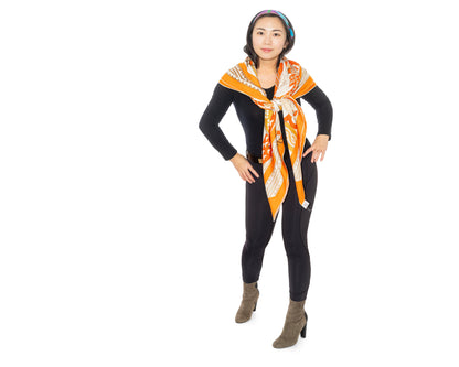 Fantaisie D Etriers - CS140 - Orange Blanc Beige - NWCTS - 2511041858
