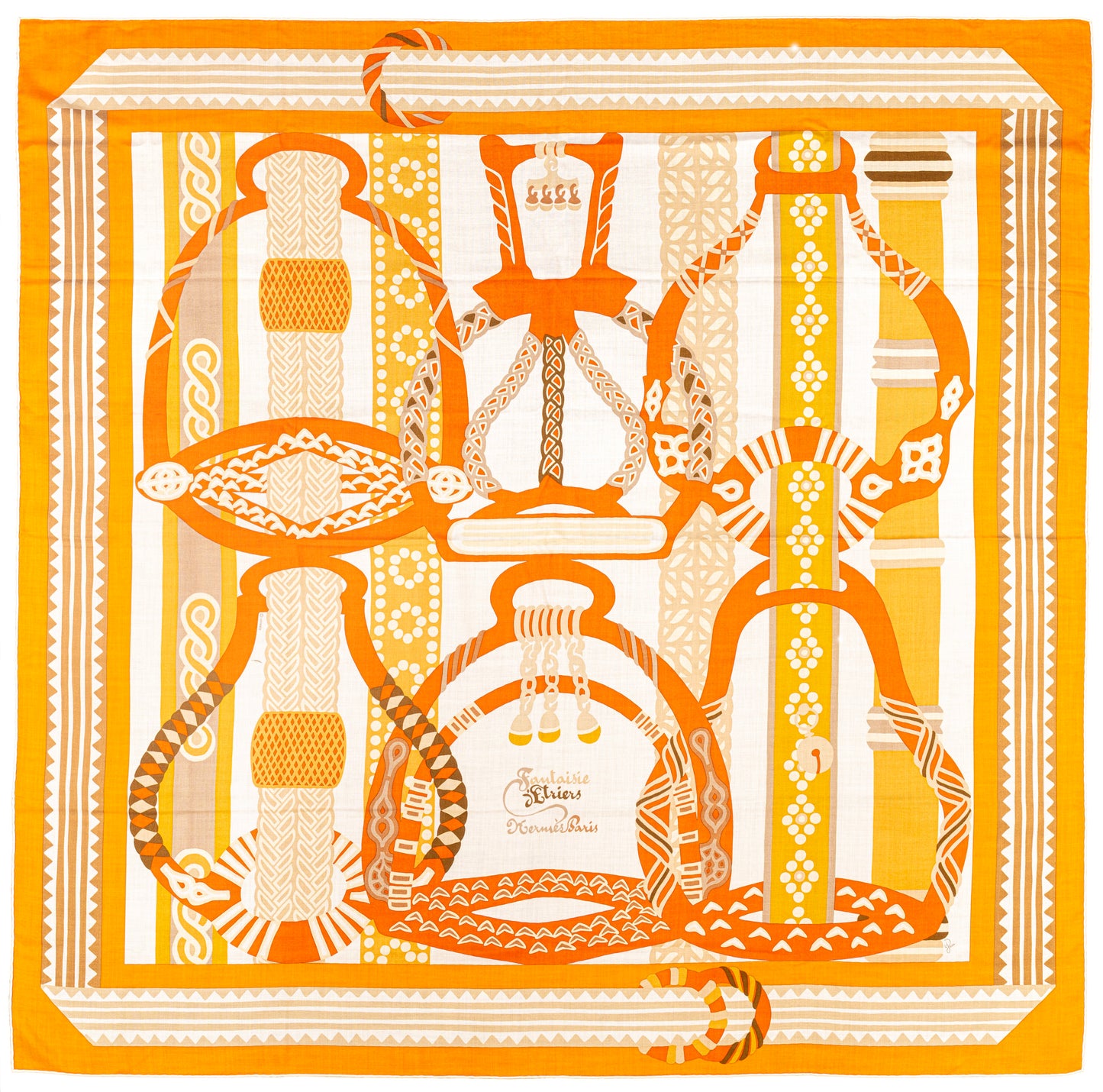 Fantaisie D Etriers - CS140 - Orange Blanc Beige - NWCTS - 2511041858