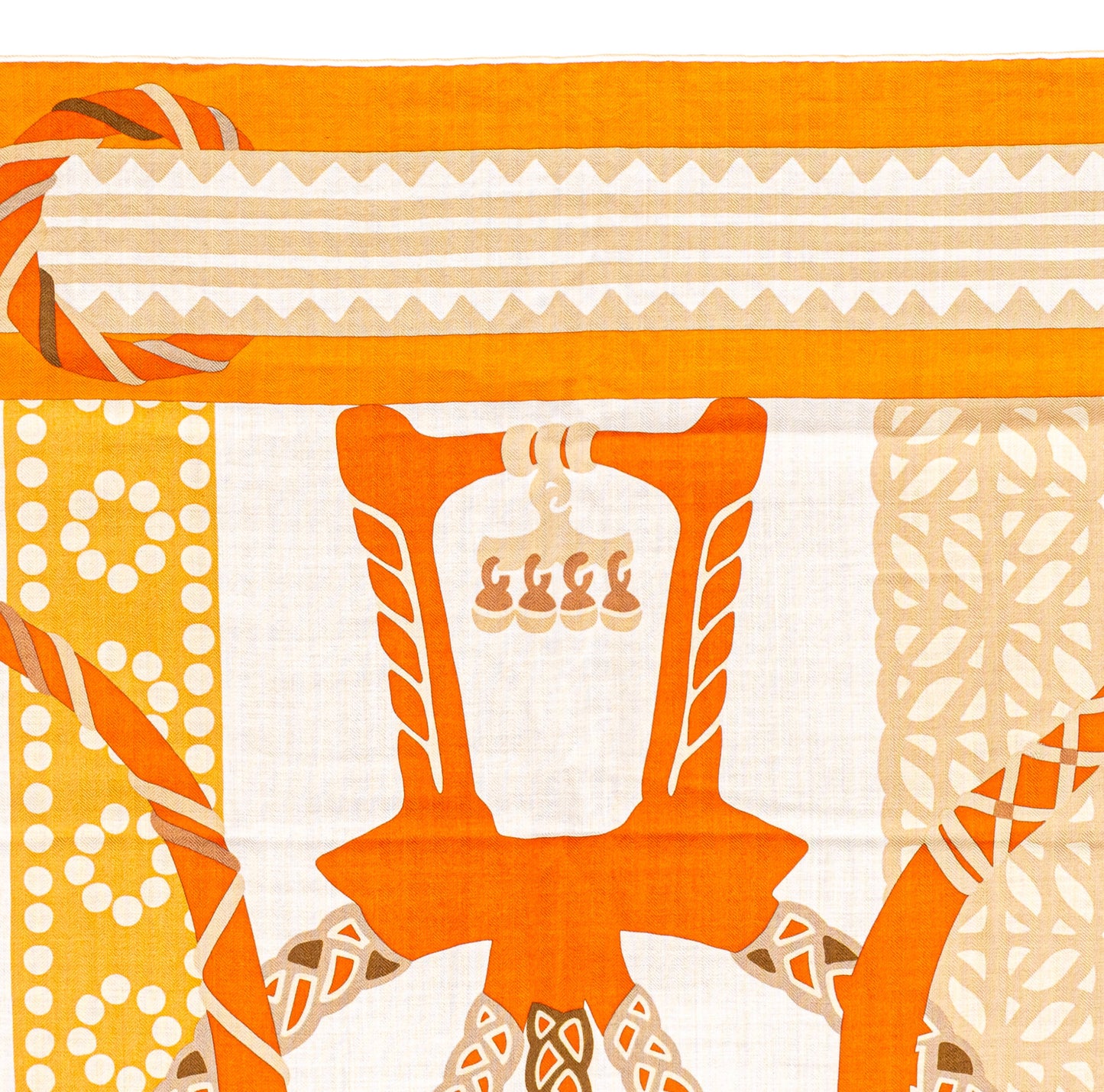 Fantaisie D Etriers - CS140 - Orange Blanc Beige - NWCTS - 2511041858