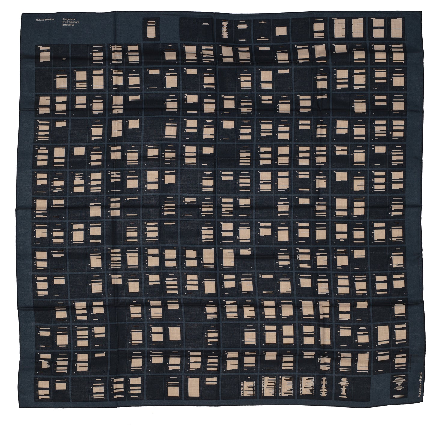 Hermes Fragments d’un discours amoureux (Roland Barthes) - CS140 - Dark Grey Blue -NEW