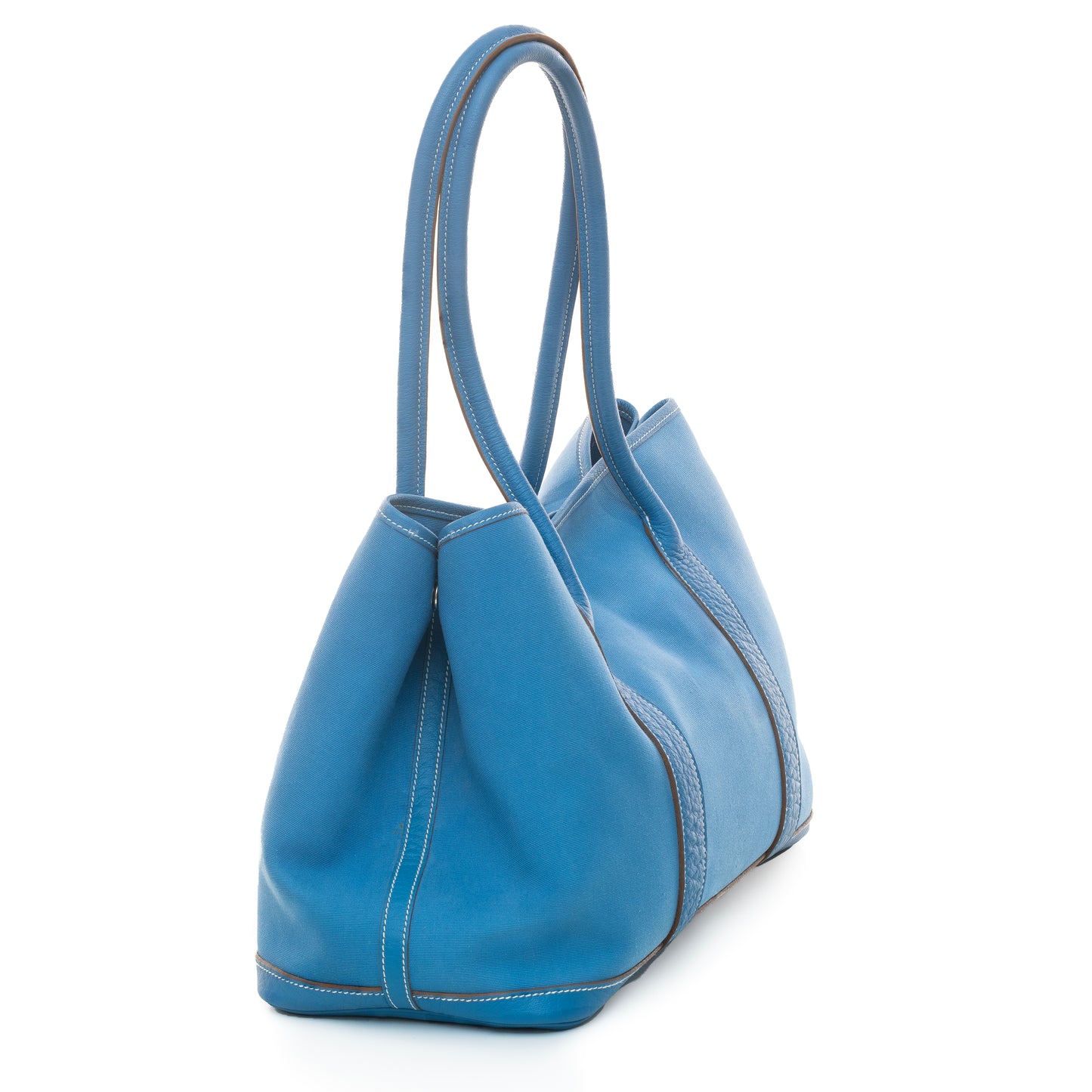 Hermes Bag Garden Party 38 – Blue – Country Leather - Canvas New