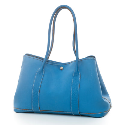 Hermes Bag Garden Party 38 – Blue – Country Leather - Canvas New