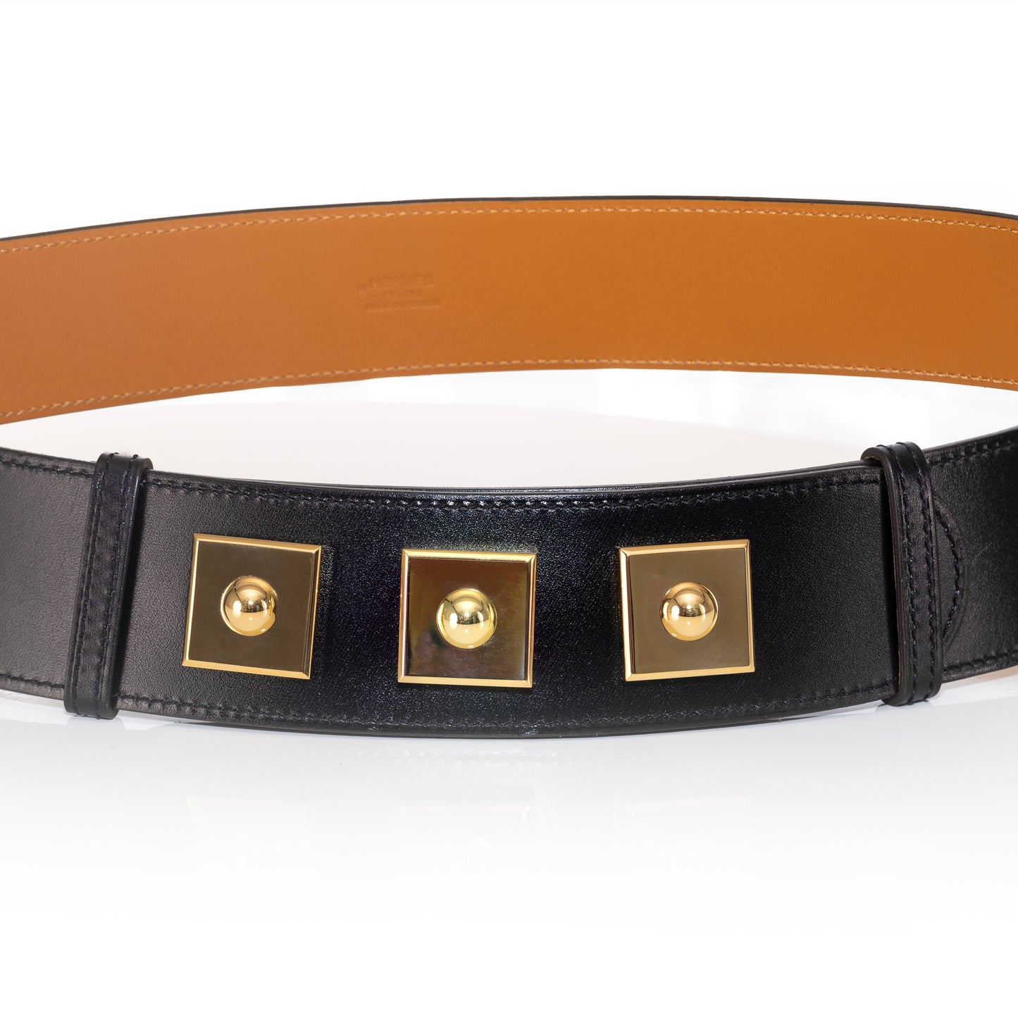 Hermes Belt Piano Gold HW - Black Leather NWOCTS - 2501111752