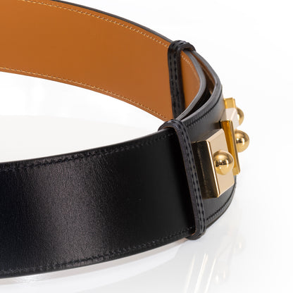 Hermes Belt Piano Gold HW - Black Leather NWOCTS - 2501111752