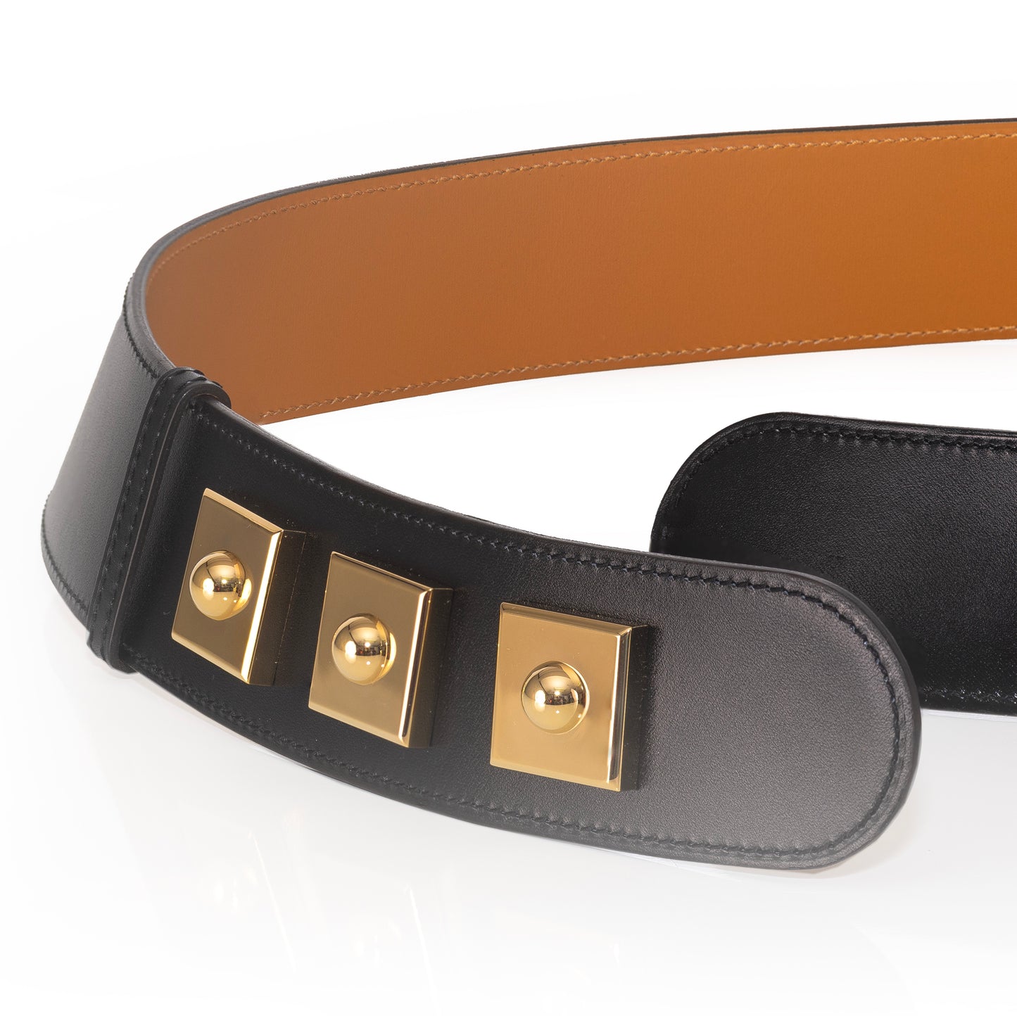 Hermes Belt Piano Gold HW - Black Leather NWOCTS - 2501111752