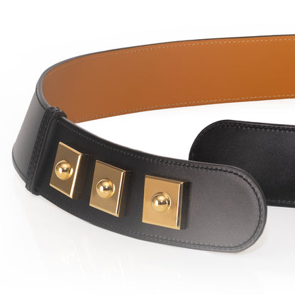 Hermes Belt Piano Gold HW - Black Leather NWOCTS - 2501111752