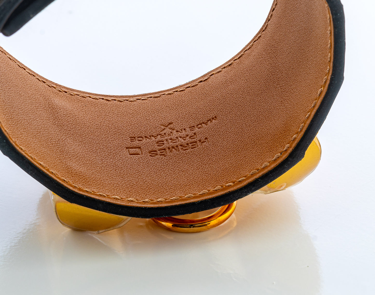 Hermes Bracelet Collier de Chien Medor – Black – Croco – Gold-Plated - New