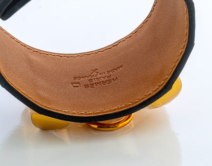Hermes Bracelet Collier de Chien Medor – Black – Croco – Gold-Plated - New