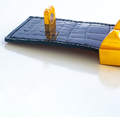 Hermes Bracelet Collier de Chien Medor – Black – Croco – Gold-Plated - New