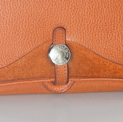 Hermès Colorado Bag PM 25 Orange Toile Chevrons Canvas Vache Liegee Palladium Hardware - MWOCTS - 2601271955