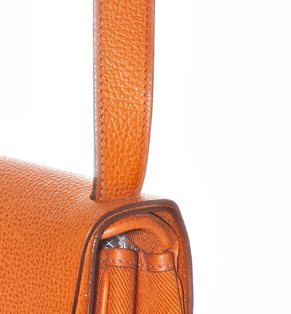 Hermès Colorado Bag PM 25 Orange Toile Chevrons Canvas Vache Liegee Palladium Hardware - MWOCTS - 2601271955