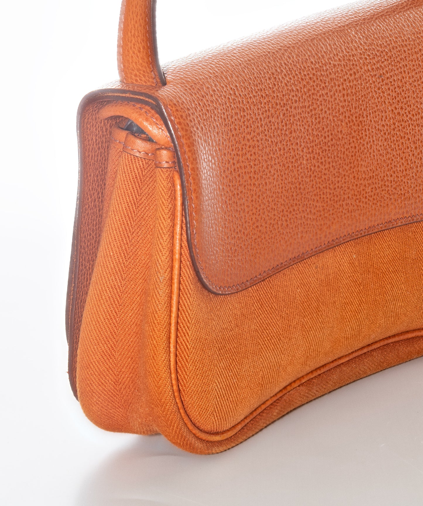 Hermès Colorado Bag PM 25 Orange Toile Chevrons Canvas Vache Liegee Palladium Hardware - MWOCTS - 2601271955