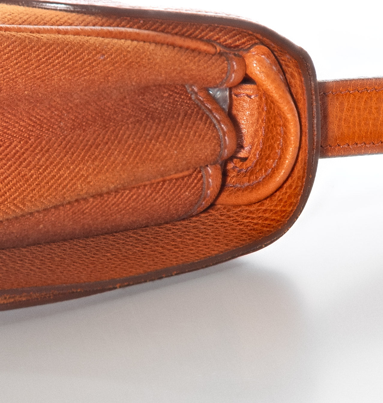 Hermès Colorado Bag PM 25 Orange Toile Chevrons Canvas Vache Liegee Palladium Hardware - MWOCTS - 2601271955