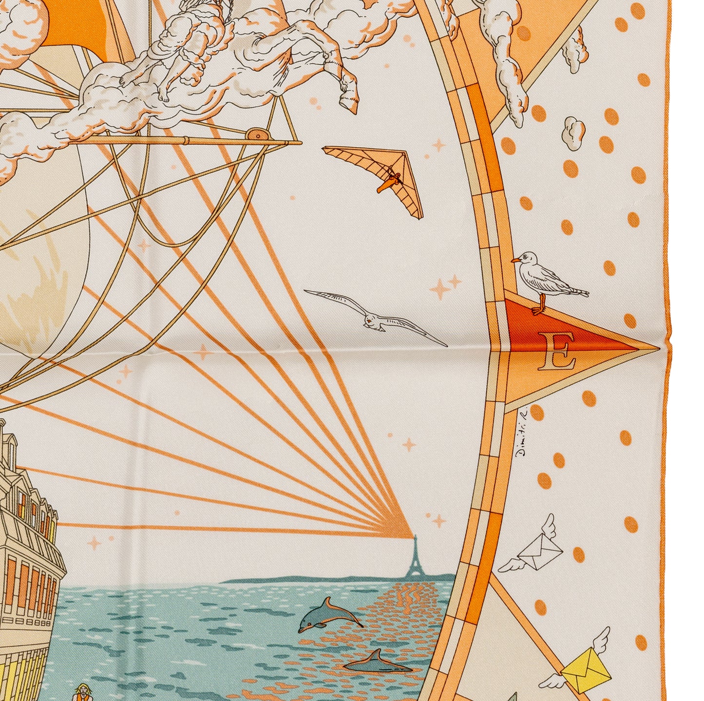 Hermes Flagship - Creme Orange Vert - NWSTS - 2604231629