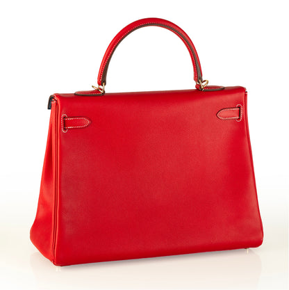 Hermes Kelly Bag - Red - Togo Leather 35cm - New - NWOCTS 2409141505