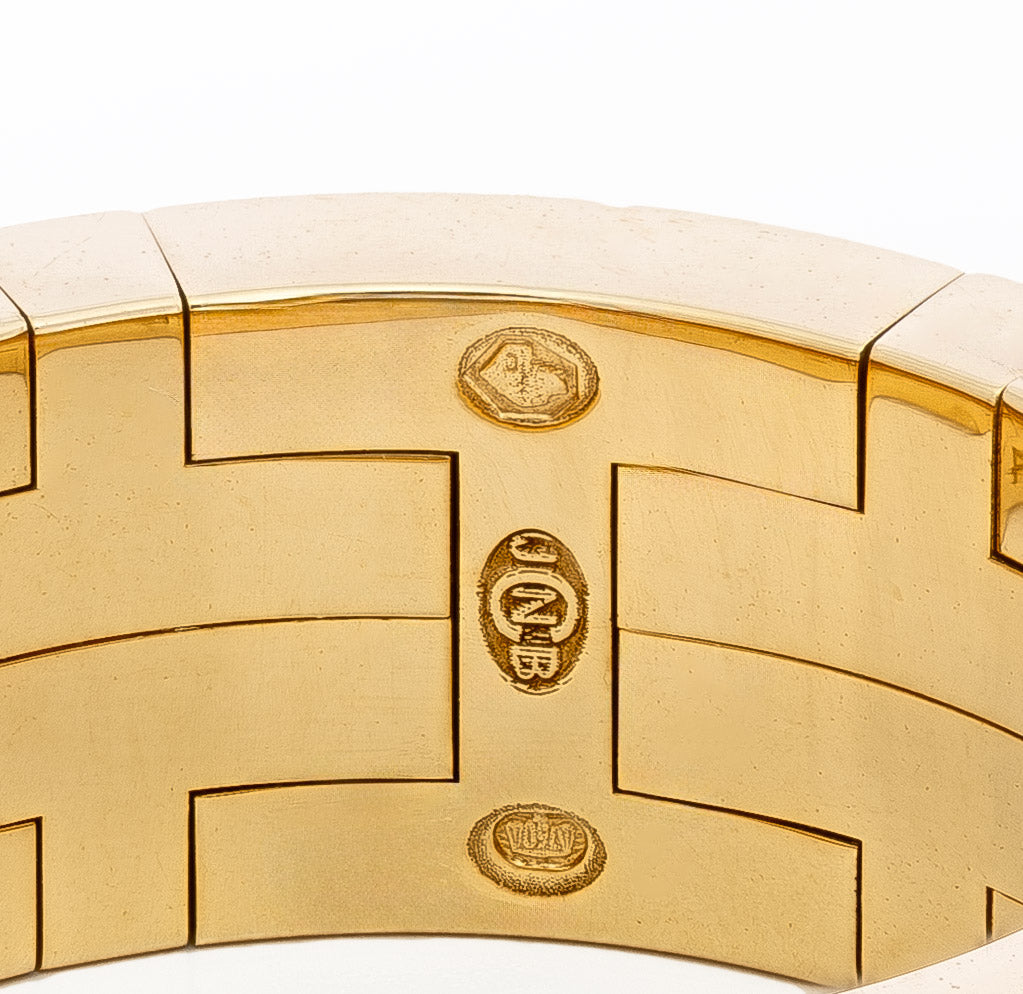 Hermès Kilim H Band Ring – 18K Gold (Au750) – Diamonds 0.09 ct – Size Eur 50 - New - 2512221139