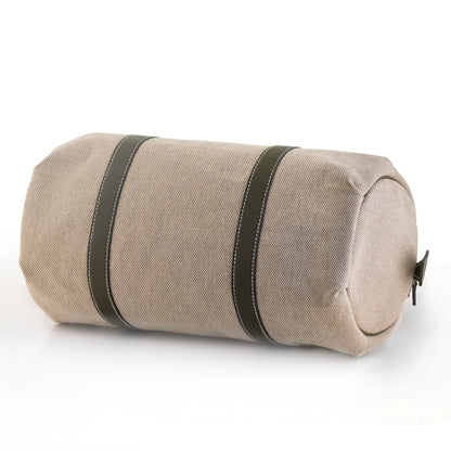 Hermes Polochon Bag 30cm - Canvas Natural/ Leather New