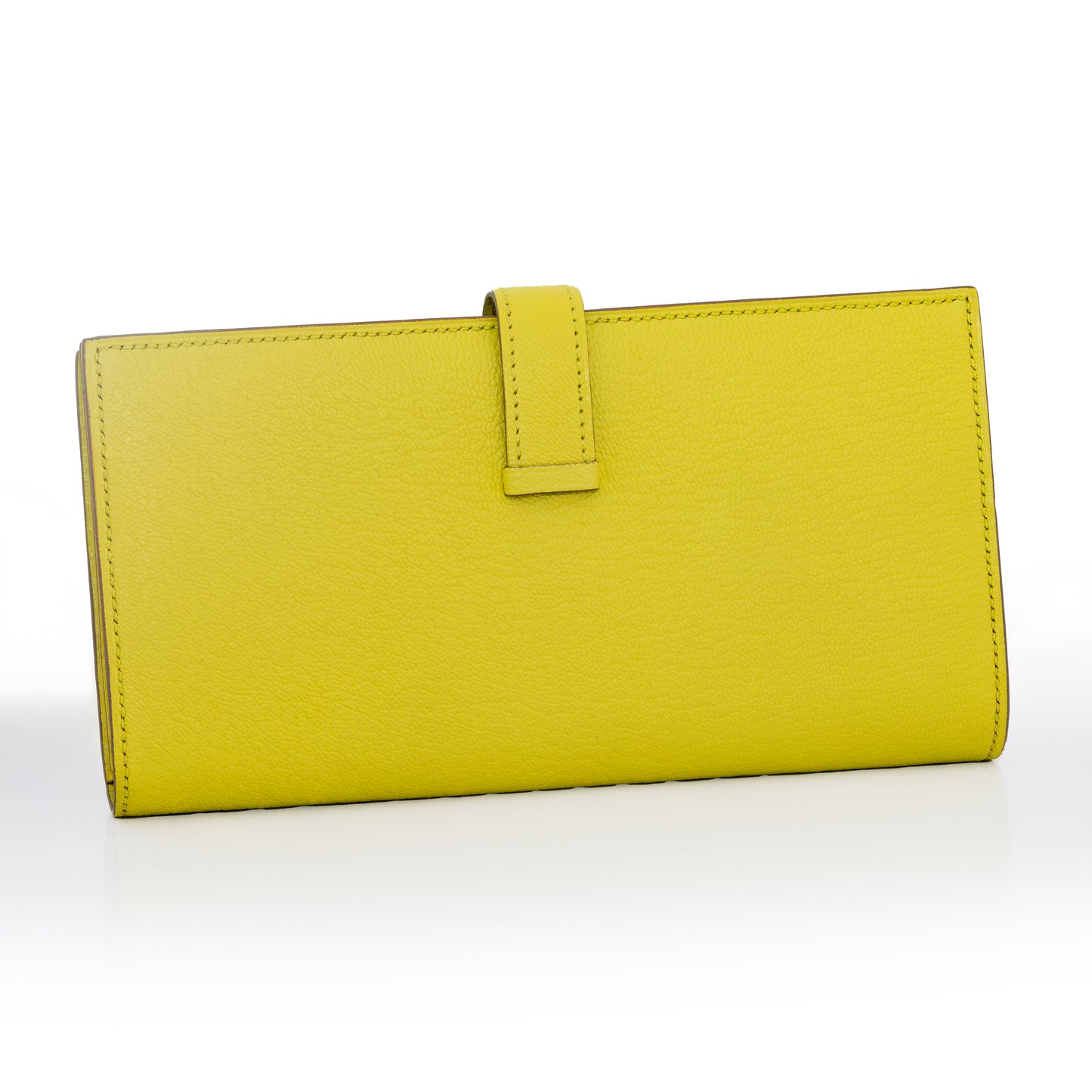Hermes Wallet Bearn  - Lime Yellow - 17.5cm - HW Paladium - NWOCTS - 2411111659